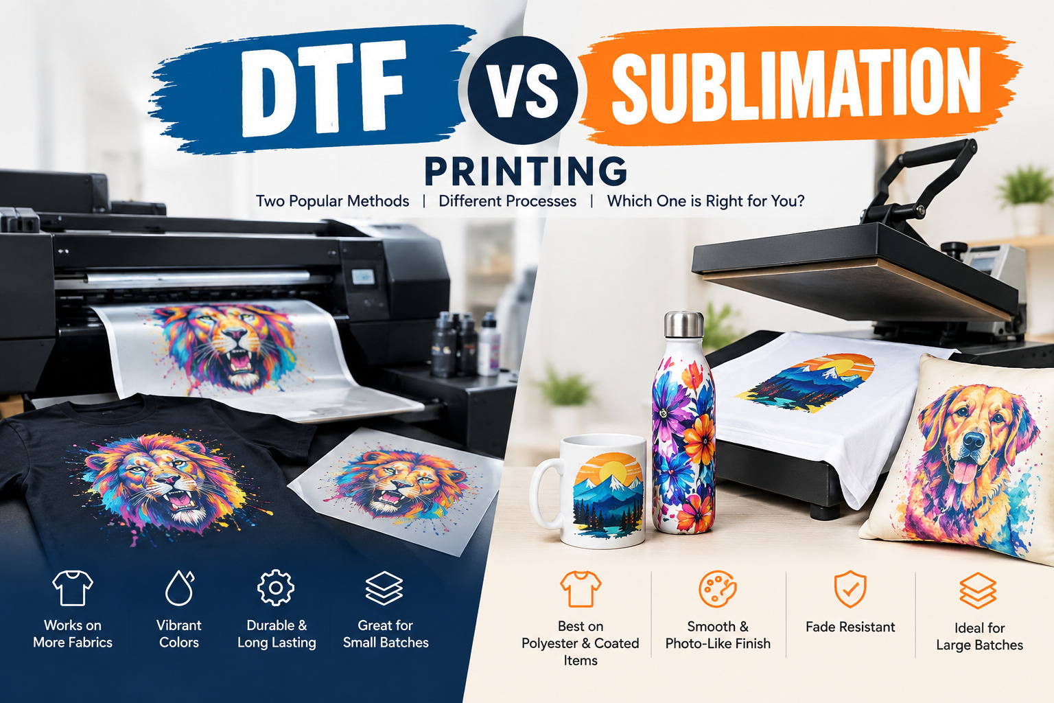 DTF vs Sublimation Printing – Which Is Better for My Business?